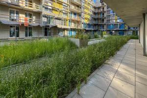 Vonkajšia záhrada v ubytovaní Jasny & Elegancki Apartament typu Studio z Tarasem by Noclegi Renters