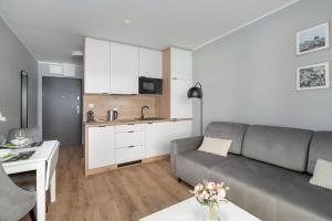 Kuchyňa alebo kuchynka v ubytovaní Jasny & Elegancki Apartament typu Studio z Tarasem by Noclegi Renters