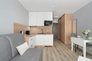 Kuchyňa alebo kuchynka v ubytovaní Jasny & Elegancki Apartament typu Studio z Tarasem by Noclegi Renters