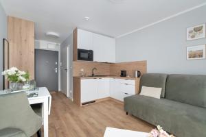 Kuchyňa alebo kuchynka v ubytovaní Jasny & Elegancki Apartament typu Studio z Tarasem by Noclegi Renters