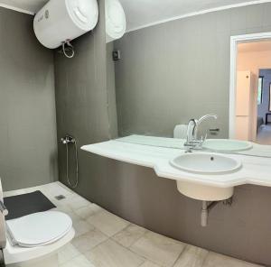 A bathroom at Sounio Studio refurbished