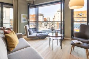 Posezení v ubytování InselLoft Wohnung 2