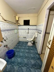 a bathroom with a toilet and a sink at Talupula oceanic view apartments in Visakhapatnam +10 photos