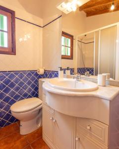 a bathroom with a sink and a toilet at Casa de Los Establos - Finca Camacho in Santa Cruz de la Palma +16 photos