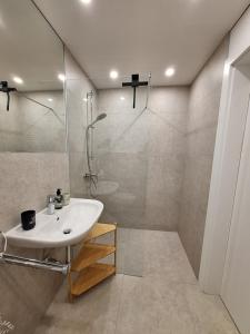 A bathroom at Piz Buin