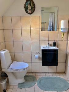 Koupelna v ubytování HotelPandekagehuset B&B + 34 fotografií