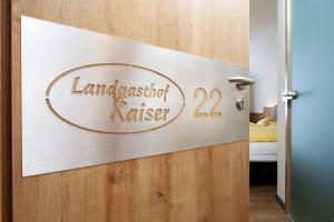 Certifikát, hodnocení, plakát nebo jiný dokument vystavený v ubytování Landgasthof Kaiser
