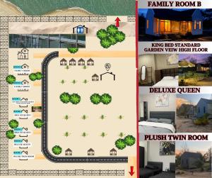 a collage of photos of a house at 4U Resort & Camp in Ban Kampong Ba-Ru