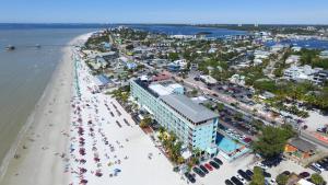 an aerial view of a beach with a resort at Lani Kai Island Resort in Fort Myers Beach