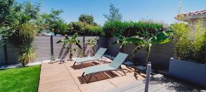 En have udenfor Villa Nerida 500 M de la Plage