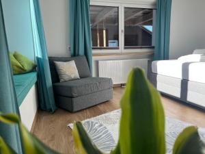 Ein Sitzbereich in der Unterkunft Apart Aurelia