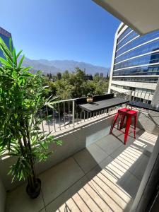 Balkón nebo terasa v ubytování Moderno departamento vanguardista en el corazón de Las Condes