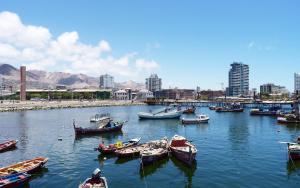 a group of boats in a body of water at PRO HOME Balmaceda III in Antofagasta