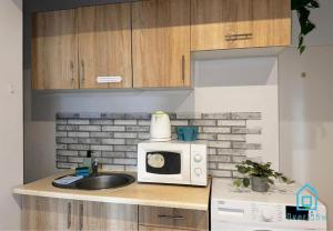 Dapur atau dapur kecil di Morska Hydromassage Room 6