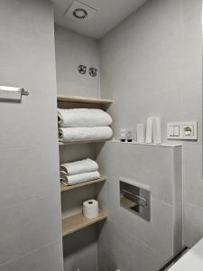 グラナダにあるHabitación independienteのバスルーム(タオル、シャワー付)
