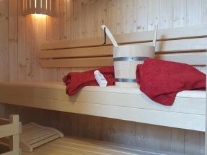 Postel nebo postele na pokoji v ubytování Neue Liebe Haffkrug 1