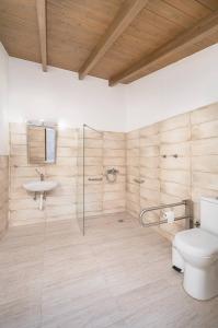 a bathroom with a toilet and a sink at Physis Country House 2 Near Matala Beach & Faistos in Kousés +31 photos