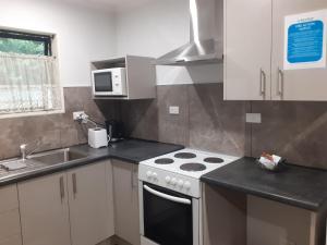 Kuchyň nebo kuchyňský kout v ubytování Academy Lodge Motel