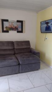 Posezení v ubytování Santos house casa com dois quartos