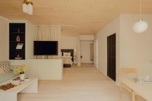TV a/nebo společenská místnost v ubytování Design Hotel zum Hirschen Salzburg