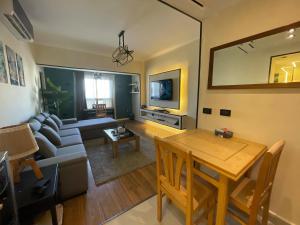 TV a/nebo společenská místnost v ubytování A Modern cozy 2 bedroom condo + 4 fotografie