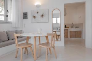 Kuchyň nebo kuchyňský kout v ubytování myMykonos Guest House