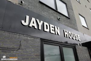 a jayden house sign on the side of a building at Jayden House in Middlesbrough +2 photos