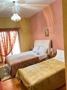 A bed or beds in a room at Hotel Aoos