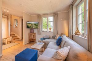 Μια τηλεόραση ή/και κέντρο ψυχαγωγίας στο Ferienhaus Herrlich 01 Feriendorf Klein Stresow Rügen by ruyastay