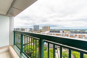 a balcony with a view of the city at Vision Hotel em Brasília 60613 in Brasília