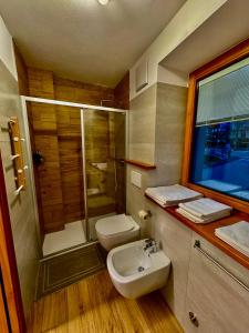 Koupelna v ubytování B&B Soreghina