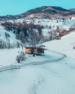 - une colline enneigée avec cabine dans l'établissement Utopia by NorAtlas Heritage - Adults Only, à Buzău