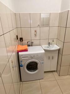 Koupelna v ubytování Apartmán Orlické hory