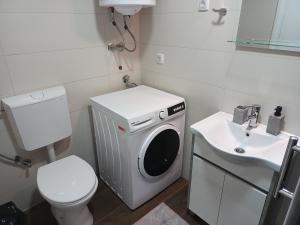 Koupelna v ubytování Gold Apartman