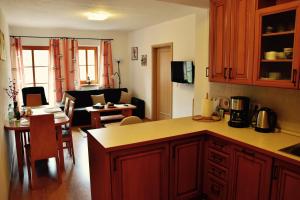Kuchyň nebo kuchyňský kout v ubytování Apartment U Lipna Nová Pec