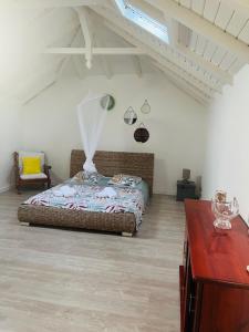 Voodi või voodid majutusasutuse Villa Sous le Manguier-Anse Bertrand 5min plage toas