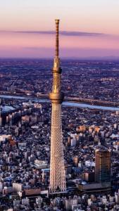 vista sulla torre Eiffel in una città di 錦糸町 a Tokyo