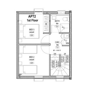 a floor plan of a small house at Alpine Chalet 3BR with Heated Floors and Fast Wi-Fi in Mount Buller