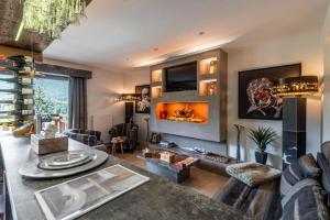 Część wypoczynkowa w obiekcie Les Trois Chaufatons - Chalets Boutiques