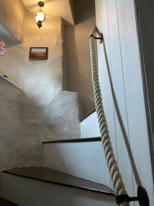 a hose is attached to a stair case at Blindwell House in Nether Stowey