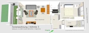 Grundriss der Unterkunft 4-Sterne Premiumferienwohnung  Köhnke 3 - [#122258]