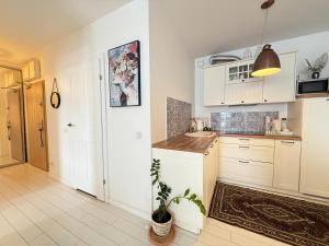 Kuchyňa alebo kuchynka v ubytovaní Ann Apartament Gdańsk