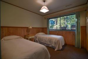 Postel nebo postele na pokoji v ubytování Hotel y Termas Huife