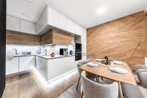 Kuchyň nebo kuchyňský kout v ubytování Residence Mrázova