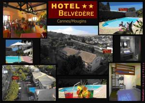 a collage of pictures of a hotel bellezerate at Hôtel Belvedère Cannes Mougins in Mougins