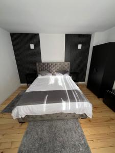 a bedroom with a large bed in a room at RED HOUSE Sinaia in Sinaia