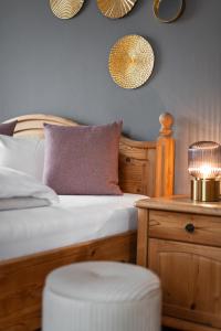 Ένα ή περισσότερα κρεβάτια σε δωμάτιο στο B&B Berglift direkt an der Talstation