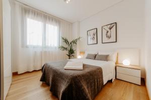 Posteľ alebo postele v izbe v ubytovaní Apartamento San Vicente de la Sonsierra Confort