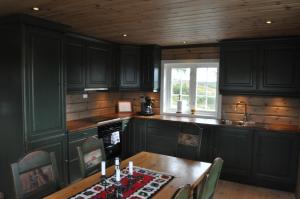 Kuchyň nebo kuchyňský kout v ubytování Løstegård Cabins