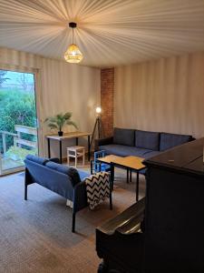 Chambre dans maison en colocation的休息区
